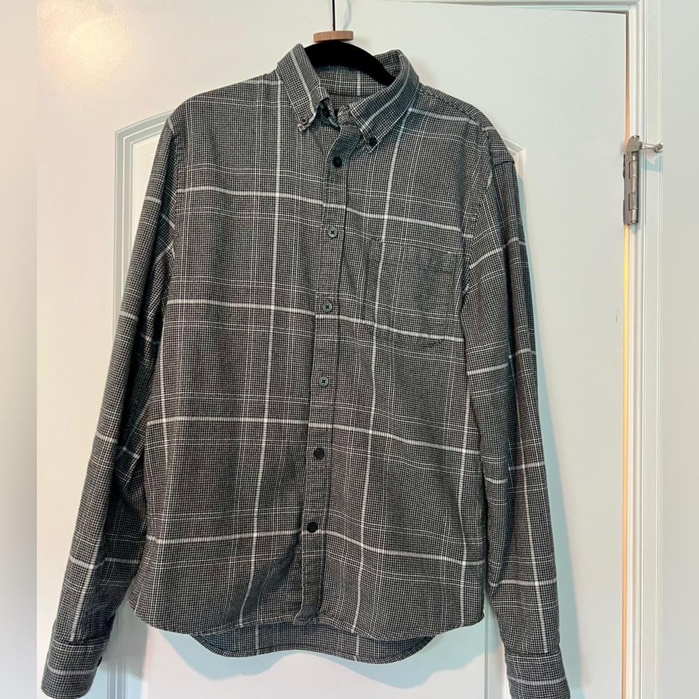 Express Grey / Gray Button Down Shirt, size extra small
